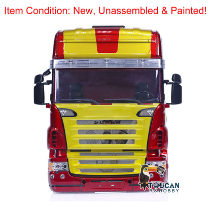 TOUCAN RC HOBBY HHRC Hobby RC Car Body Shell High-roof Cabin for 6x6 6x4 1/14 Remote Control Tractor Truck Construction Vehicle DIY Model
