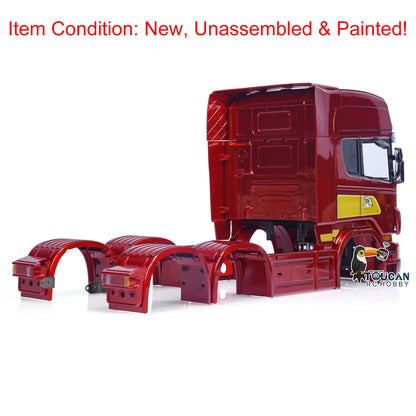 TOUCAN RC HOBBY HHRC Hobby RC Car Body Shell High-roof Cabin for 6x6 6x4 1/14 Remote Control Tractor Truck Construction Vehicle DIY Model