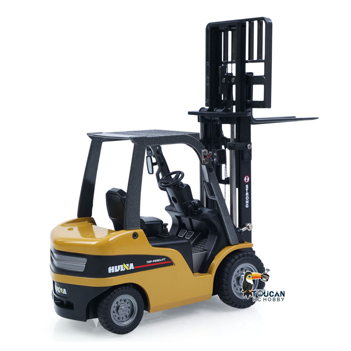 TOUCAN RC HOBBY HUINA 1/50 Electric Remote Control Forklift 9925 Mini Warehouse RC Model Desktop Level Light Sound Effect Battery