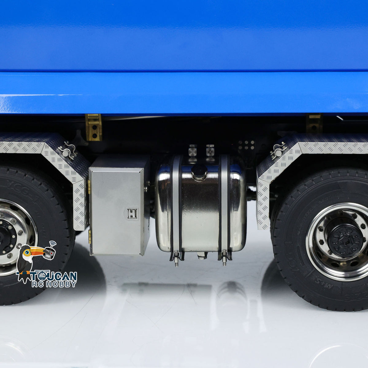 TOUCAN RC HOBBY LXY G88 1/14 Metal 8x8 RC Hydraulic Roll On Off Dump Truck PNP U-Shaped High Bucket 3 Speed Transmission Differential Lock Light Sound ST8 Controller for Construction Collectors