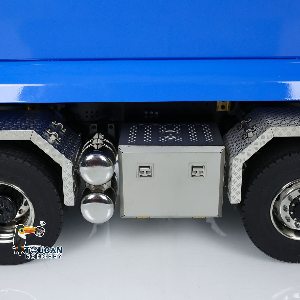 TOUCAN RC HOBBY LXY G88 1/14 Metal 8x8 RC Hydraulic Roll On Off Dump Truck PNP U-Shaped High Bucket 3 Speed Transmission Differential Lock Light Sound ST8 Controller for Construction Collectors