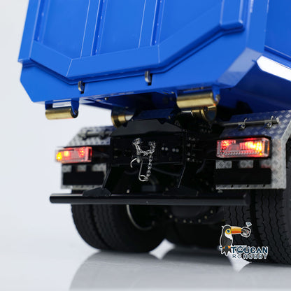 TOUCAN RC HOBBY LXY G88 1/14 Metal 8x8 RC Hydraulic Roll On Off Dump Truck PNP U-Shaped High Bucket 3 Speed Transmission Differential Lock Light Sound ST8 Controller for Construction Collectors