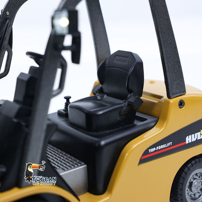 TOUCAN RC HOBBY HUINA 1/50 Electric Remote Control Forklift 9925 Mini Warehouse RC Model Desktop Level Light Sound Effect Battery