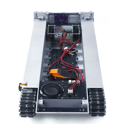 TOUCAN RC HOBBY Metal Chassis with Driving Gearbox Road Wheels Speaker Switch for Heng Long 1/16 RC Battle Tank USA Abrams M1A2 3918 Model