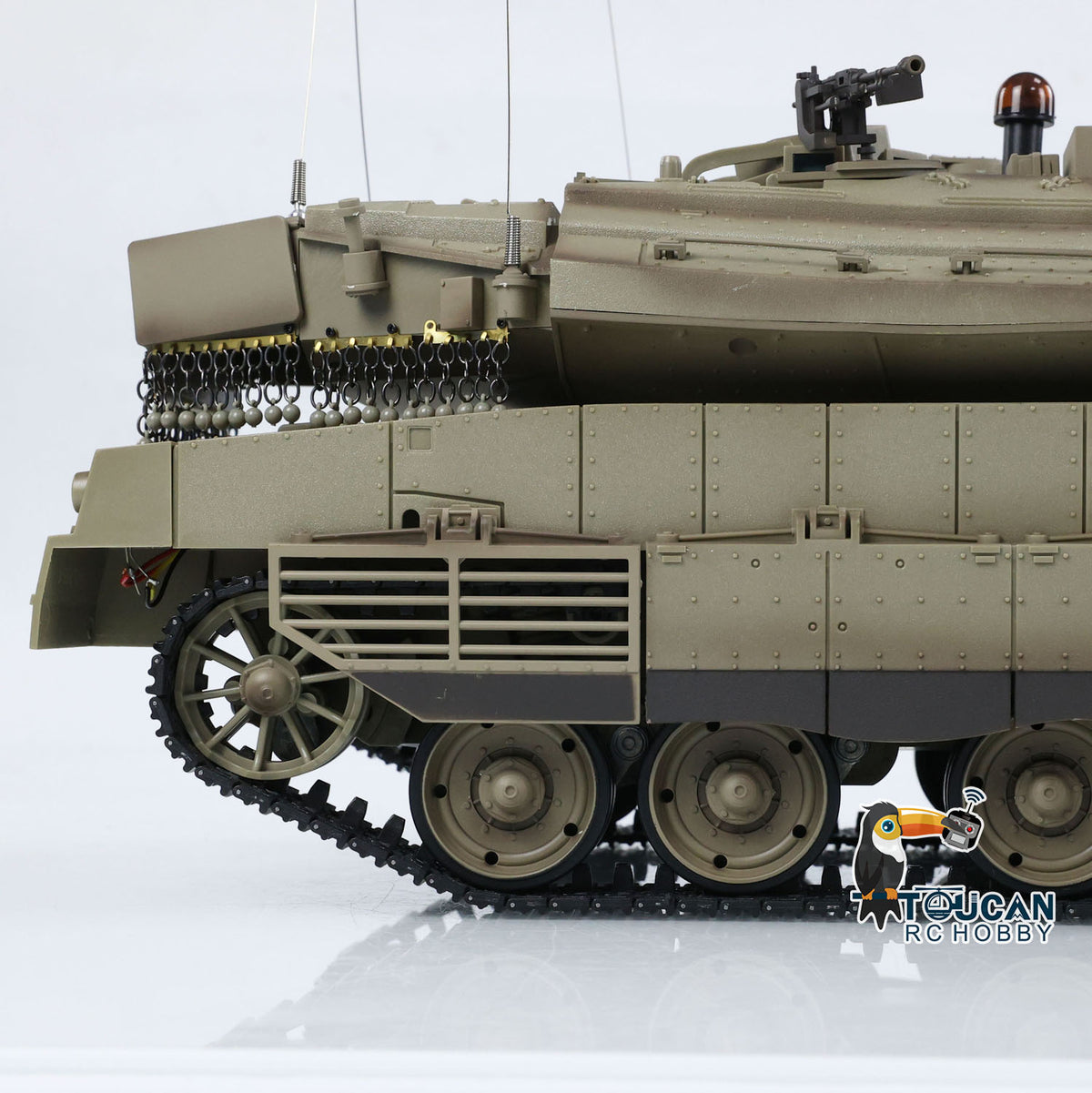 TOUCAN RC HOBBY Heng Long 1/16 RC Kampfpanzer IDF Merkava IV 3958 ferngesteuerter Militärpanzer Infrarot-Kampf BB-Schussfunktion Rauch zwei Akkus