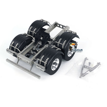 TOUCAN RC HOBBY LXY 1/14 2 Axles Metal Trailer with Fifth-wheel Traction for LESU RC Car Truck Radio Controlled Vehicle Simulation Model