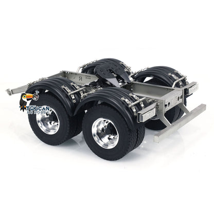 TOUCAN RC HOBBY LXY 1/14 2 Axles Metal Trailer with Fifth-wheel Traction for LESU RC Car Truck Radio Controlled Vehicle Simulation Model