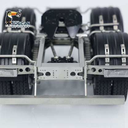TOUCAN RC HOBBY LXY 1/14 2 Axles Metal Trailer with Fifth-wheel Traction for LESU RC Car Truck Radio Controlled Vehicle Simulation Model