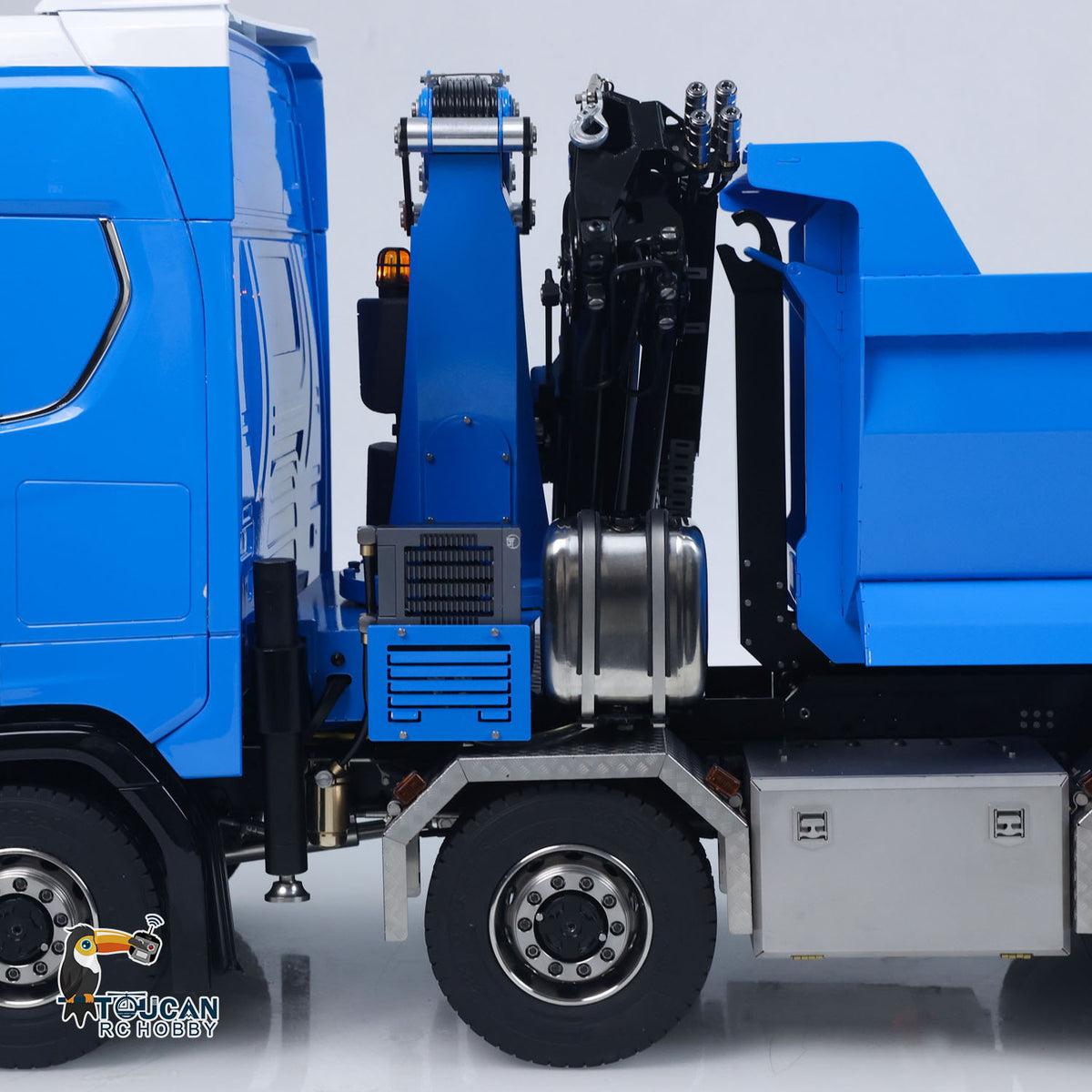 TOUCAN RC HOBBY LXY 770S 10x10 1/14 Hydraulic Crane Dump RC Tipper Car Metal Full Dump Truck RTR Battery Light Sound