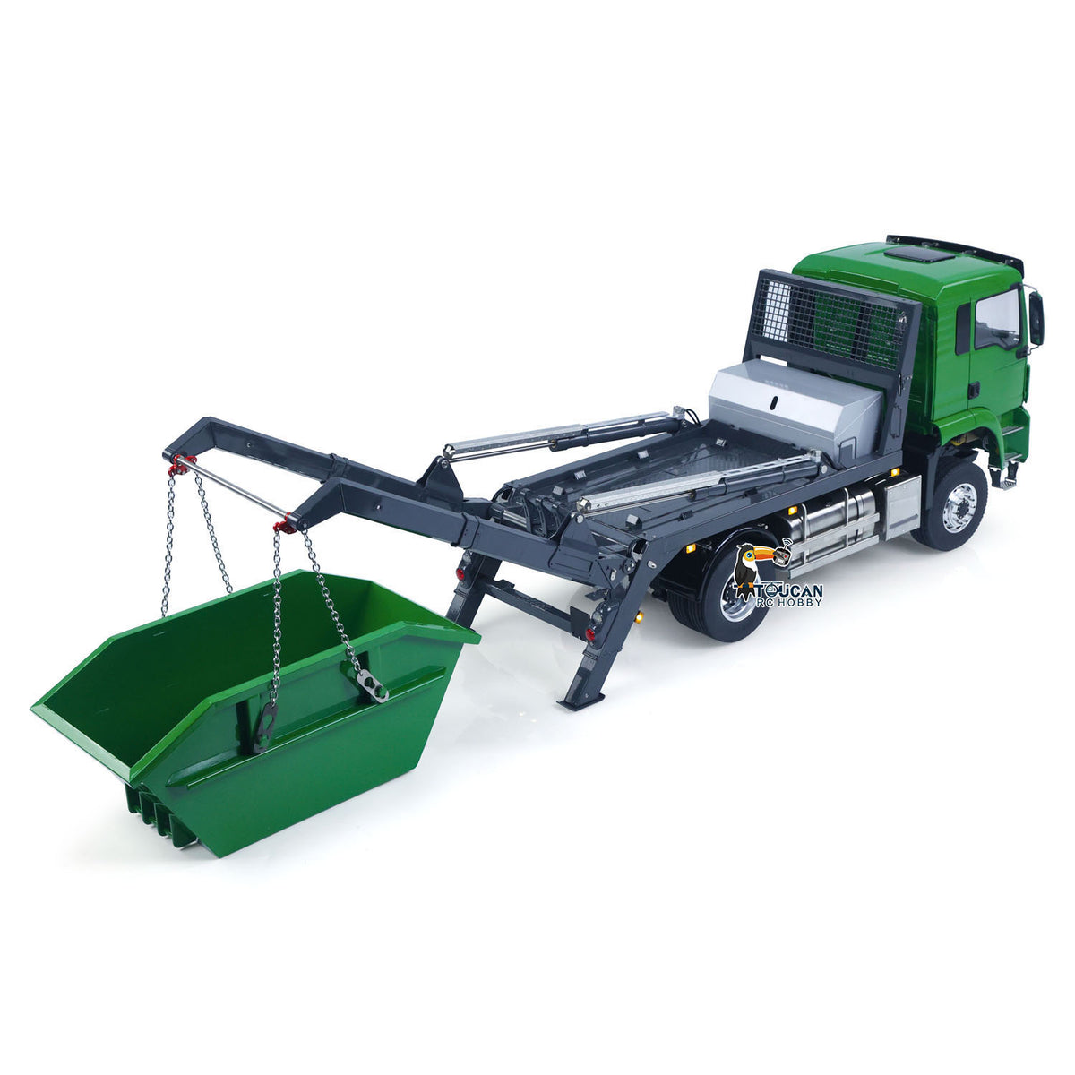 TOUCAN RC HOBBY LESU Z0068 1/14 Metal 4x4 Hydraulic Swing Arm Garbage Vehicle 3 Speed Transmission Lock Differential Axles for Backyard Fun