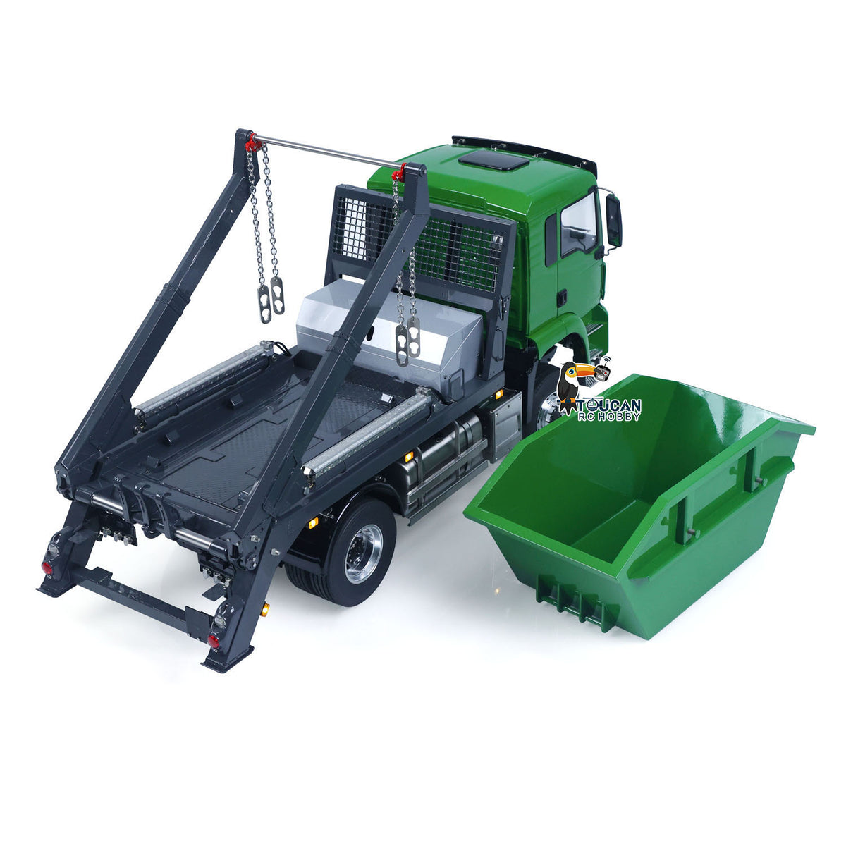 TOUCAN RC HOBBY LESU Z0068 1/14 Metal 4x4 Hydraulic Swing Arm Garbage Vehicle 3 Speed Transmission Lock Differential Axles for Backyard Fun