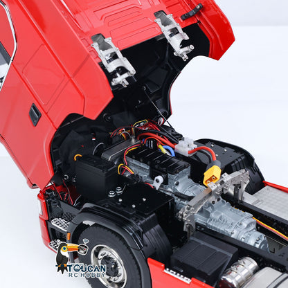 TOUCAN RC HOBBY LXY Metal Chassis Fifth Wheel 4X4 1/14 3Speed Radio Control Tractor Truck 770S Axle Locks Brushed ESC Motor Light System No Battery