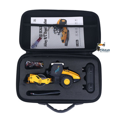 TOUCAN RC HOBBY Yi Gong 1/50 Mini Remote Control Road Roller RTR Electric RC Construction Vehicle Finished Model Metal Blade Lights Sounds Effect