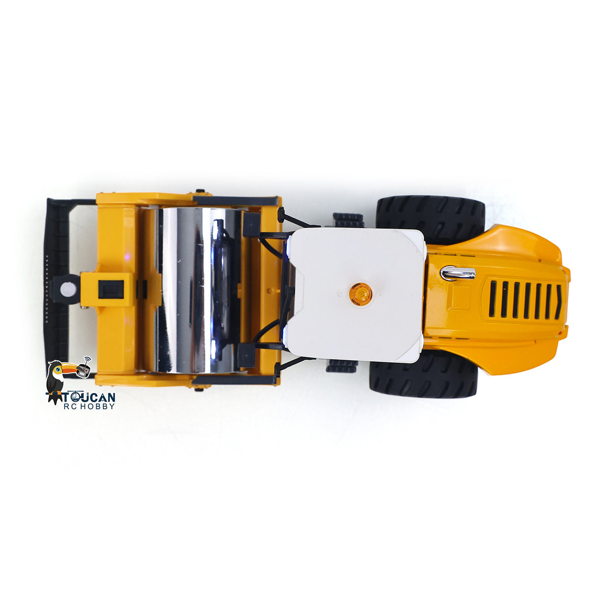 TOUCAN RC HOBBY Yi Gong 1/50 Mini Remote Control Road Roller RTR Electric RC Construction Vehicle Finished Model Metal Blade Lights Sounds Effect