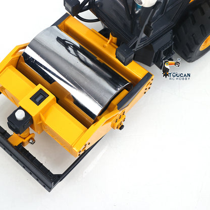 TOUCAN RC HOBBY Yi Gong 1/50 Mini Remote Control Road Roller RTR Electric RC Construction Vehicle Finished Model Metal Blade Lights Sounds Effect
