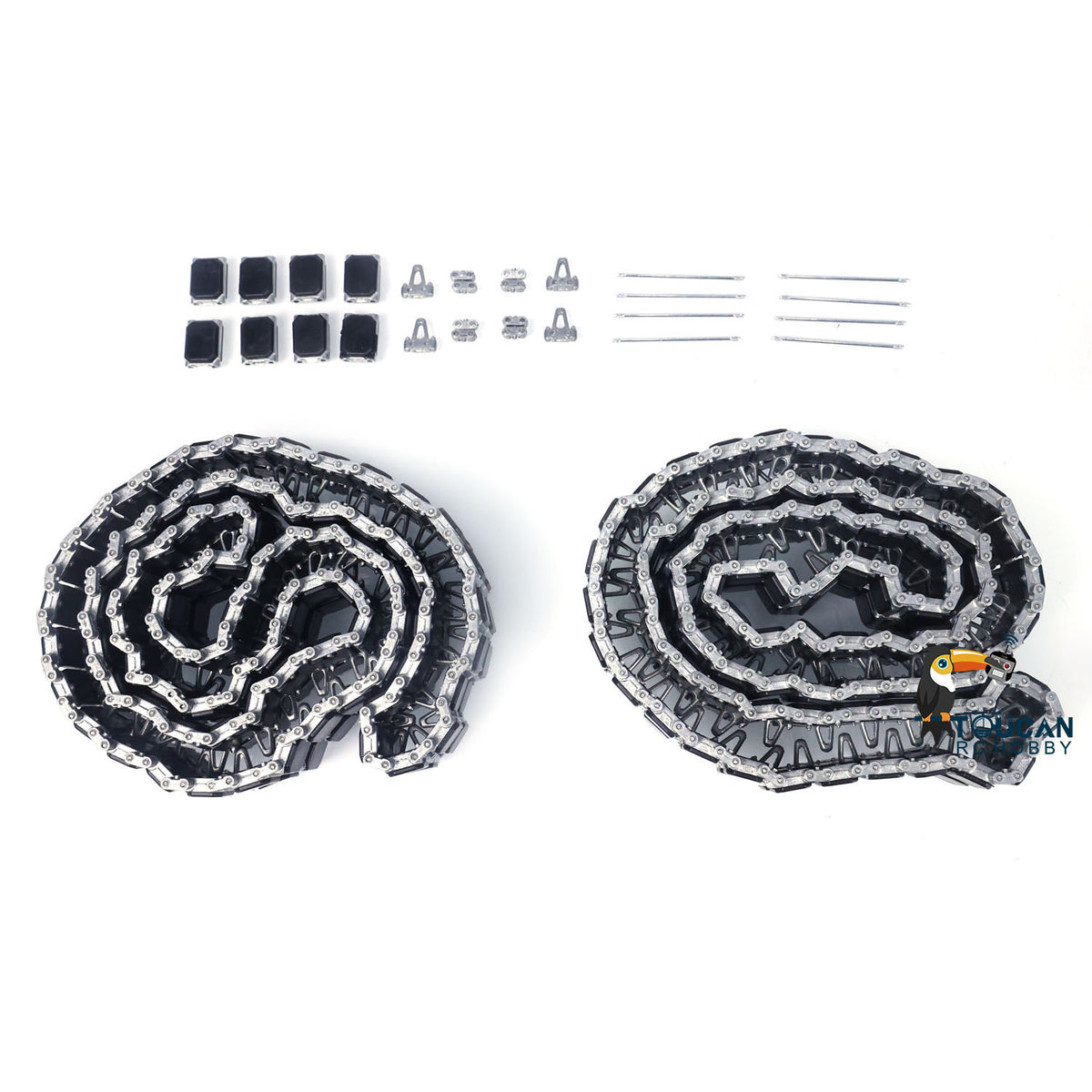TOUCAN RC HOBBY Metal Tracks 1 Pair for 1/16 Heng Long RC Tanks Abrams 3918 Challenger II 3908 Chanllenger 3908