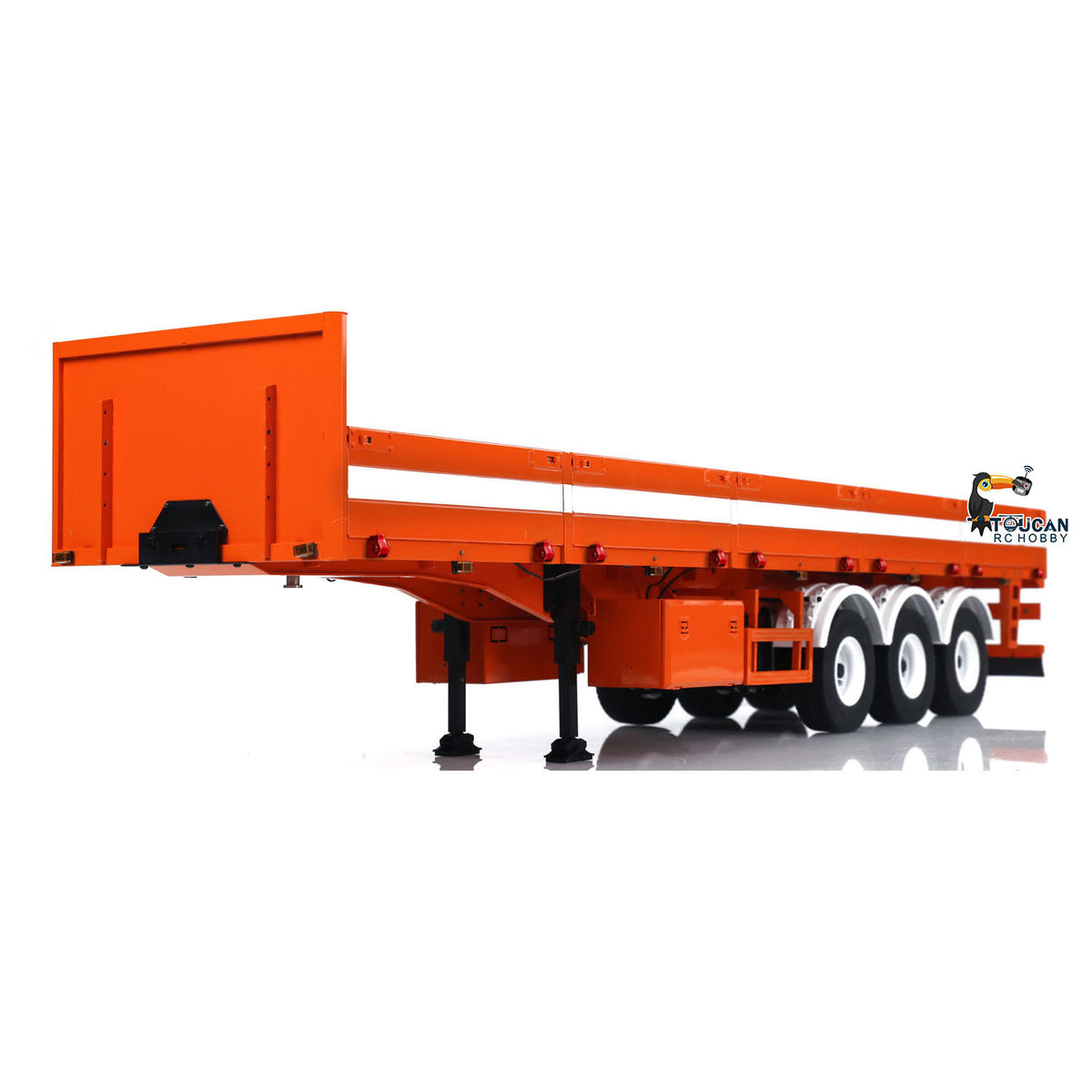 TOUCAN RC HOBBY LXY 3 Axles 1/14 Metal Semi Trailer for Remote Control Tractor Truck Lorry RC Hydraulic Dump Trucks DIY Painting Assembled Model