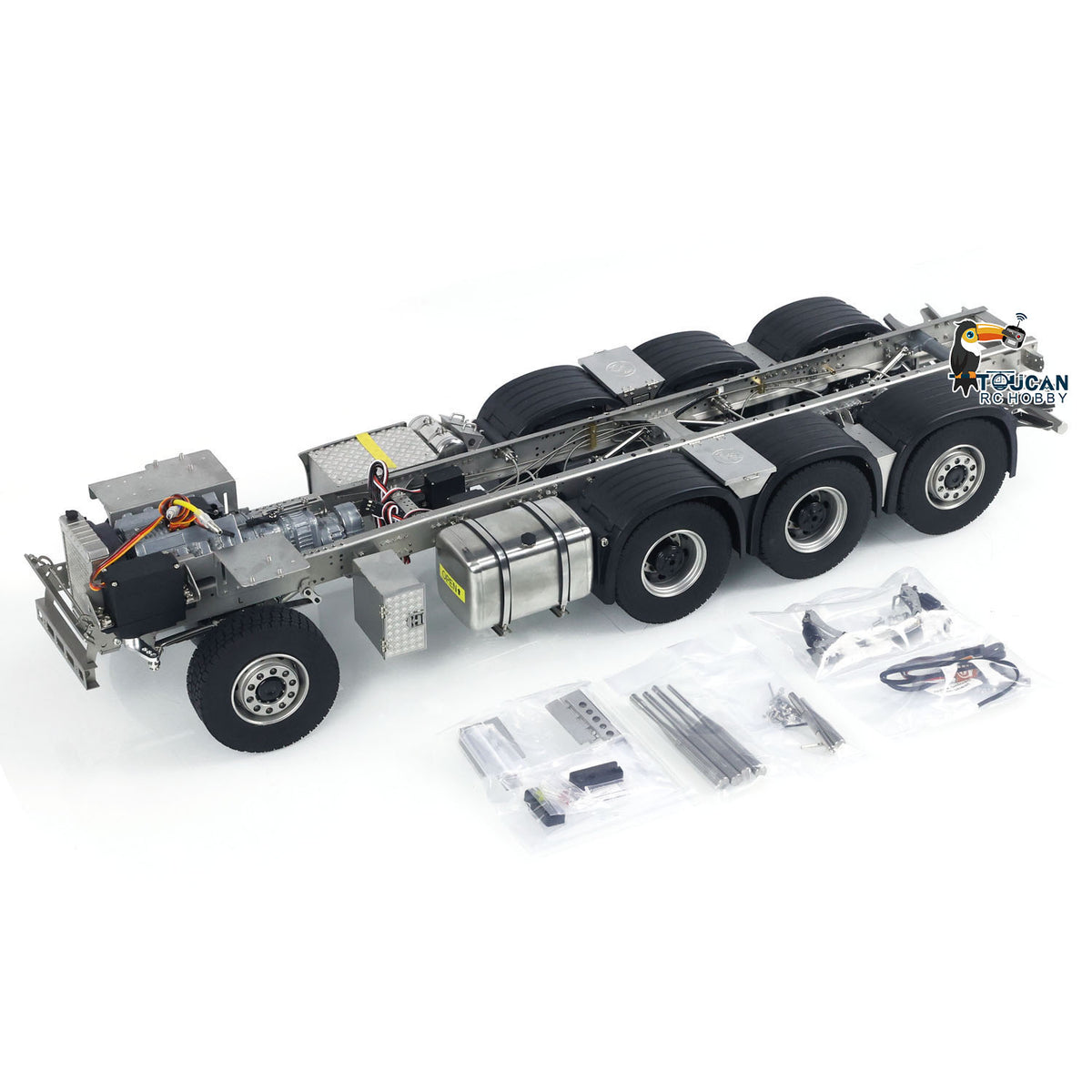 TOUCAN RC HOBBY ScaleClub 1/14 Metal 8x8 Chassis for 770S JX Model F1650 Crane RC Trucks Electric Cars Light Sound System 3-Speed Transmission DIY Model