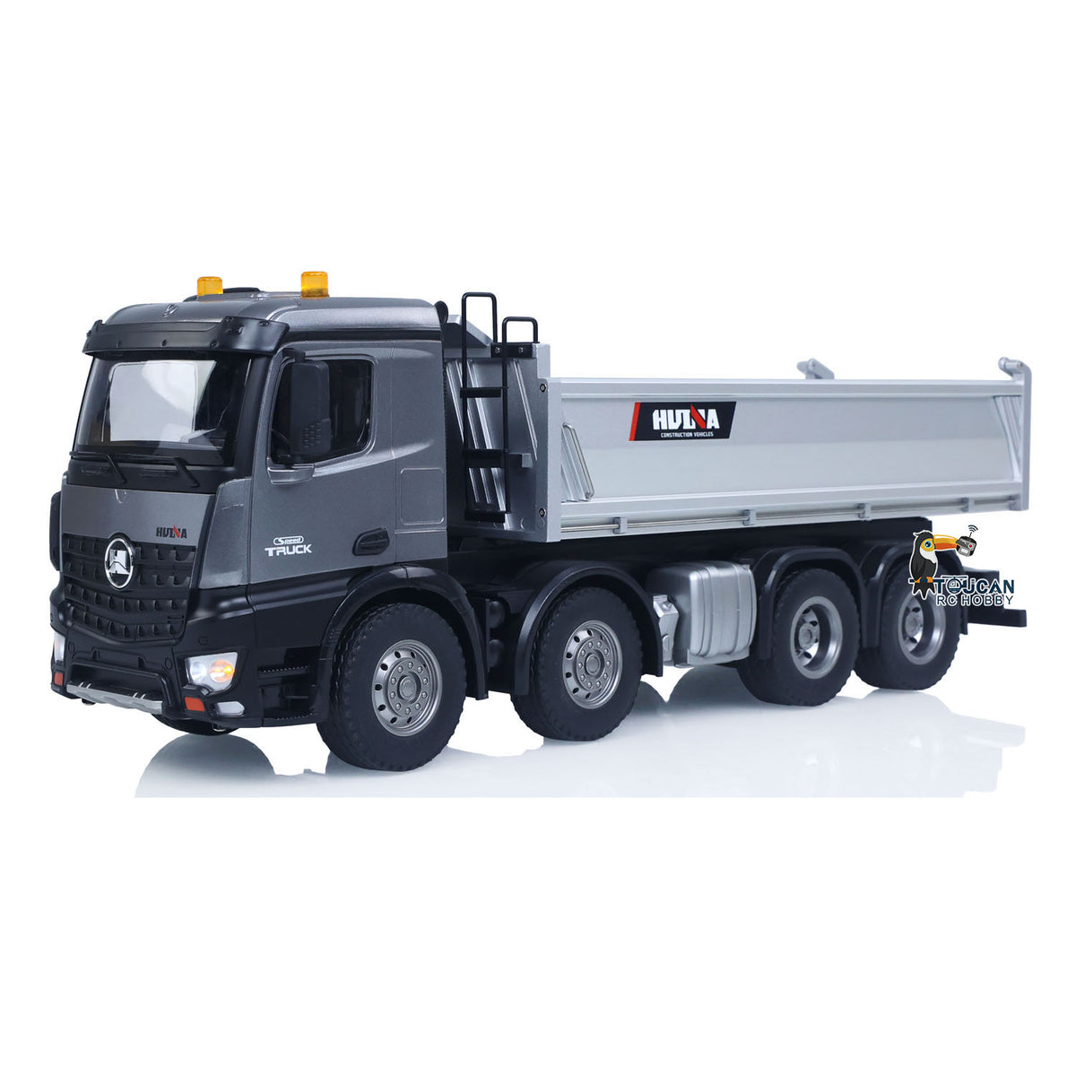 TOUCAN RC HOBBY HUINA 1/14 Remote Control Dump Truck 12CH RC Tipper Finished Model RTR Light Sound Effects Radio USB Charging Cable