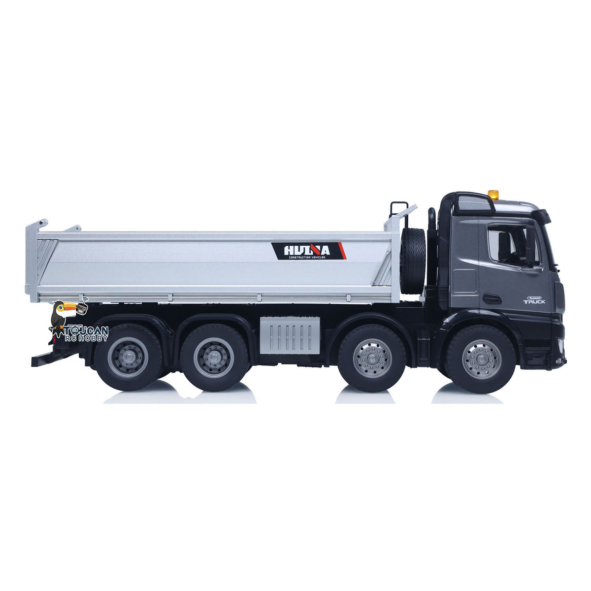 TOUCAN RC HOBBY HUINA 1/14 Remote Control Dump Truck 12CH RC Tipper Finished Model RTR Light Sound Effects Radio USB Charging Cable