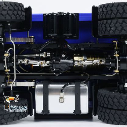 TOUCAN RC HOBBY LESU 1/14 8x8 Metal Hydraulic RC Dump Truck 20130011 RTR Tipper Model FlySky I6S Radio Controller 2 Speed Transmission Brushless Motor Sound System