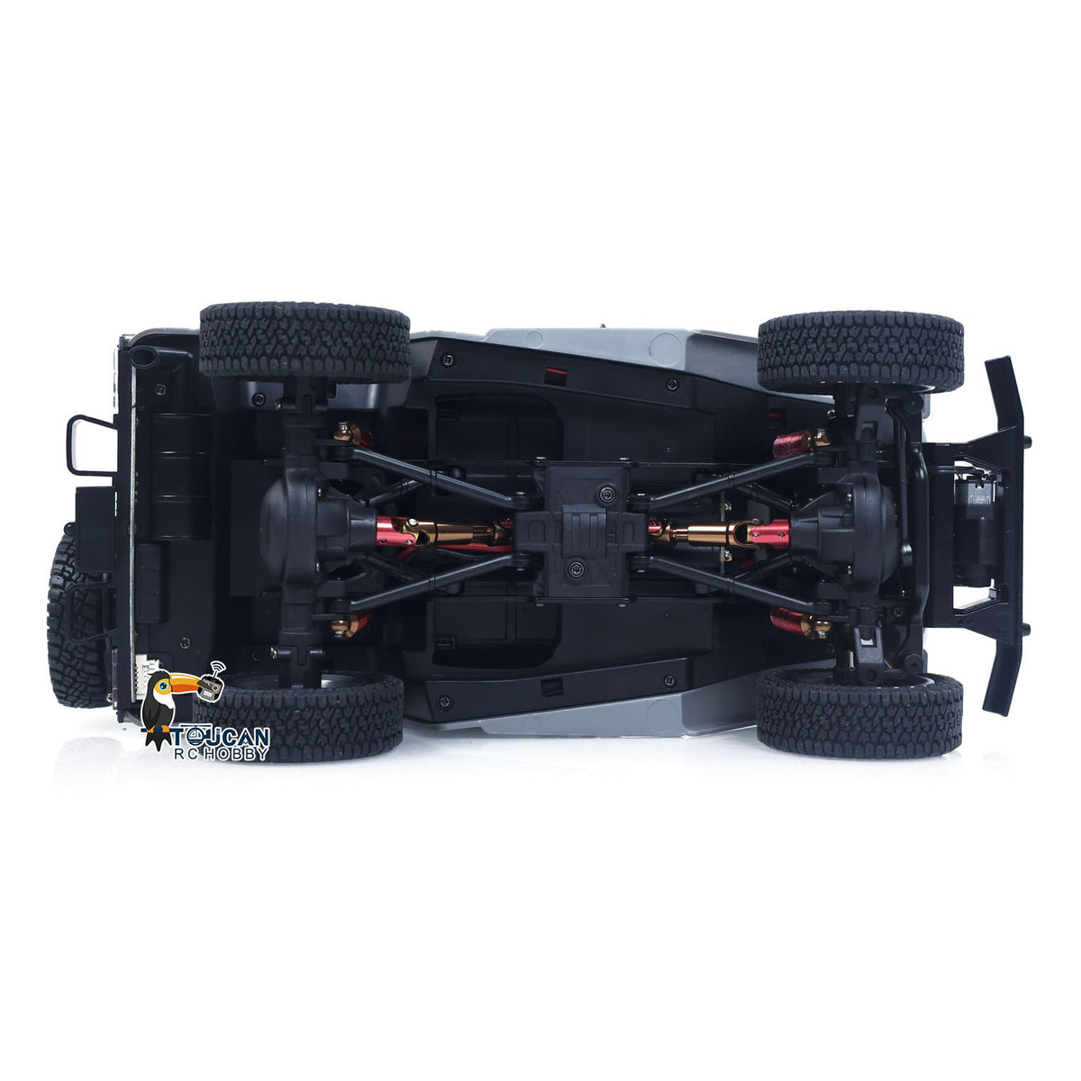 TOUCAN RC HOBBY 4x4 Heng Guan 1/16 Multi Terrain RC Off Road Vehicle Heng Guan4 211 Electric Winch Remote Control Crawler Car Dual 050 Motors 2.4GHz Radio