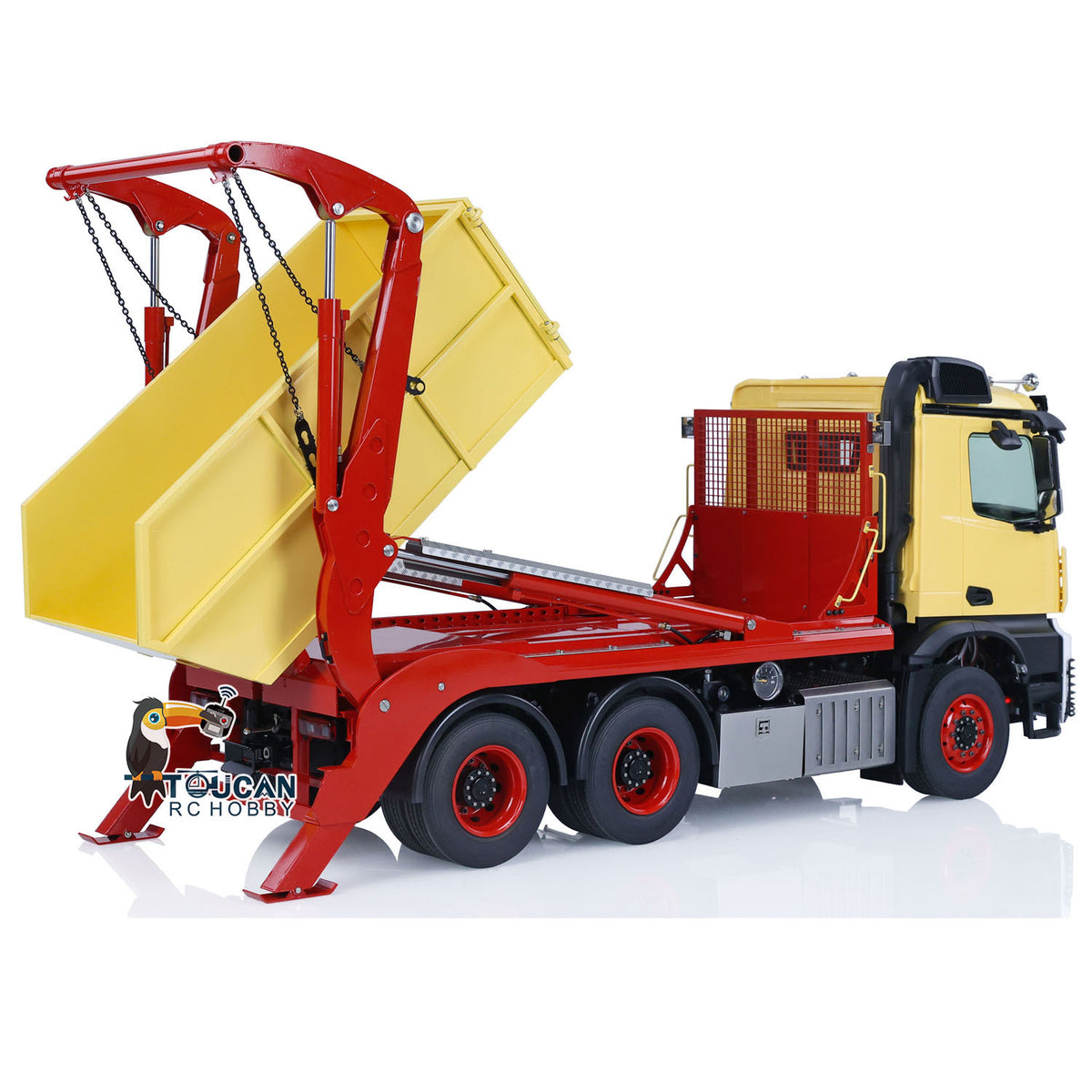 TOUCAN RC HOBBY JXModel VL18U K3363 Cabin 1/14 Metal RC Hydraulic Skip Loader RTR 6x4 Axles Differential Lock 4-Way Valve 2-Speed Gearbox Light Sound for Collectors