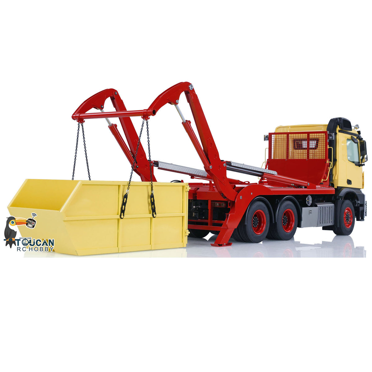TOUCAN RC HOBBY JXModel VL18U K3363 Cabin 1/14 Metal RC Hydraulic Skip Loader RTR 6x4 Axles Differential Lock 4-Way Valve 2-Speed Gearbox Light Sound for Collectors
