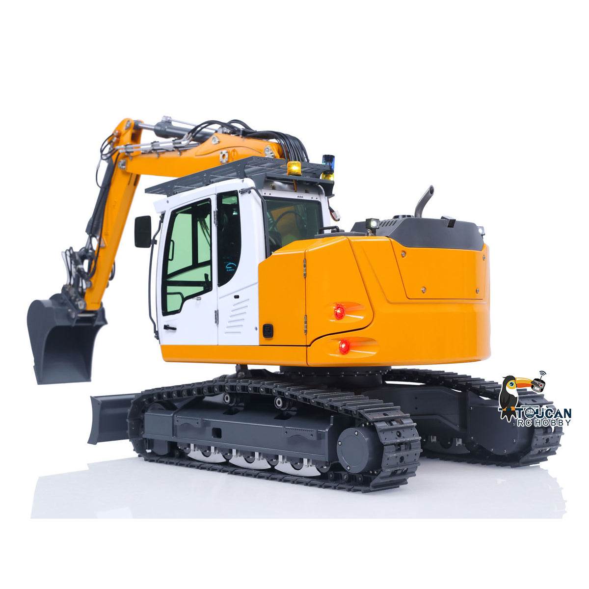 TOUCAN RC HOBBY CUT RC Hobby LR914 PRO MAX Metal 1/14 RC Hydraulic Excavator RC Digger Wrist Quick Coupler Bucket 8ways Valve PL18EV LITE Sound Radio Battery
