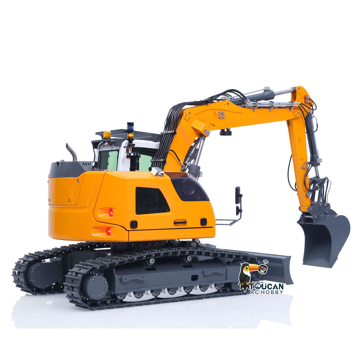 TOUCAN RC HOBBY CUT RC Hobby LR914 PRO MAX Metal 1/14 RC Hydraulic Excavator RC Digger Wrist Quick Coupler Bucket 8ways Valve PL18EV LITE Sound Radio Battery