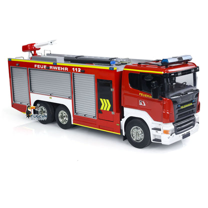 TOUCAN RC HOBBY 1/14 6x4 Metal RC Fire Vehicles PS004 Remote Control Extinguisher Truck Sprinkler Car RTR Hobby Model Lights Sounds I6S Radio System ESC Servo Motor