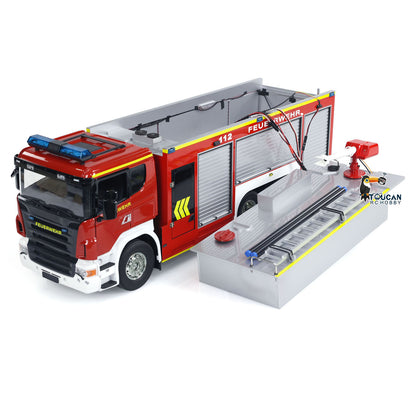 TOUCAN RC HOBBY 1/14 6x4 Metal RC Fire Vehicles PS004 Remote Control Extinguisher Truck Sprinkler Car RTR Hobby Model Lights Sounds I6S Radio System ESC Servo Motor
