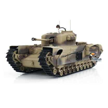 TOUCAN RC HOBBY 1/16 Military RC Battle Tank Churchill Mk.VII Metal Tracks Tongde Electric Tanks Painted Assembled Barrel Recoil Smoke Unit