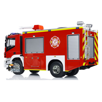 TOUCAN RC HOBBY 1/14 RC Fire Truck 4x2 Rescue Fire Vehicle 2-Speed Transmission Light Sound ST8 Remote Control System Emulated Car Hobby Models