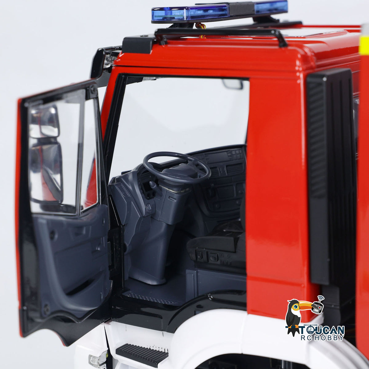 TOUCAN RC HOBBY 1/14 RC Fire Truck 4x2 Rescue Fire Vehicle 2-Speed Transmission Light Sound ST8 Remote Control System Emulated Car Hobby Models