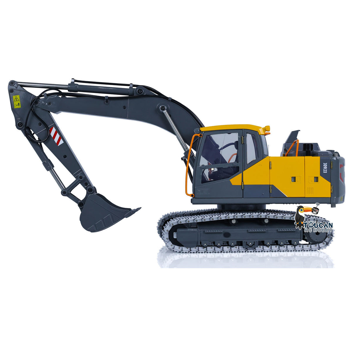 TOUCAN RC HOBBY 1:14 Scale RC Excavator Double E E010 EC 160E Alloy Metal Digger Radio Controlled Engineering Vehicle Hobby Model for Adult