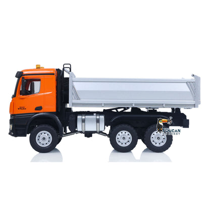 TOUCAN RC HOBBY HUINA 1/14 6*6 Plastic RC Dumper Truck 1598 Remote Control Engineering Transport Vehicle Lifting Rod Tipper Car Light Sound Battery 2.4G Radio Controller RTR