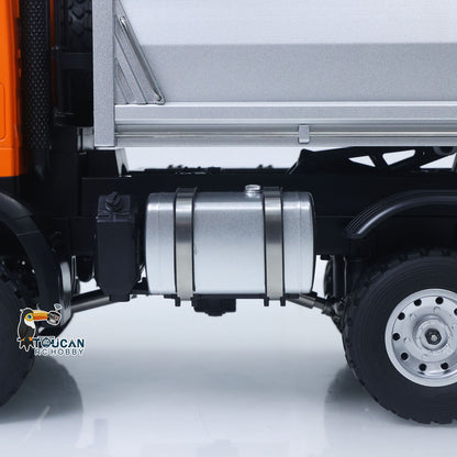 TOUCAN RC HOBBY HUINA 1/14 6*6 Plastic RC Dumper Truck 1598 Remote Control Engineering Transport Vehicle Lifting Rod Tipper Car Light Sound Battery 2.4G Radio Controller RTR