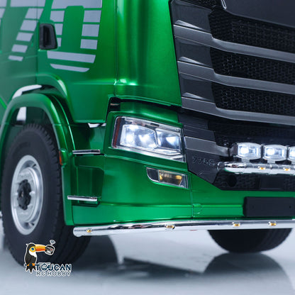 In Stock TOUCAN RC HOBBY KABOLITE 770S-100 Metal 1/14 RC Tractor Truck RTR 2-Speed Transmission 6x6 Differential Lock Light & Sound System Cab Suspension Electric Windshield Wipers for Trailer Towing