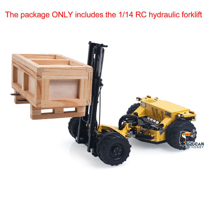 TOUCAN RC HOBBY SFROG BM214 1/14 RTR Metal RC Hydraulic Foldable Forklift 5-Way Valve FrSky X14 Controller Light Sound Storage Box for Model Collectors
