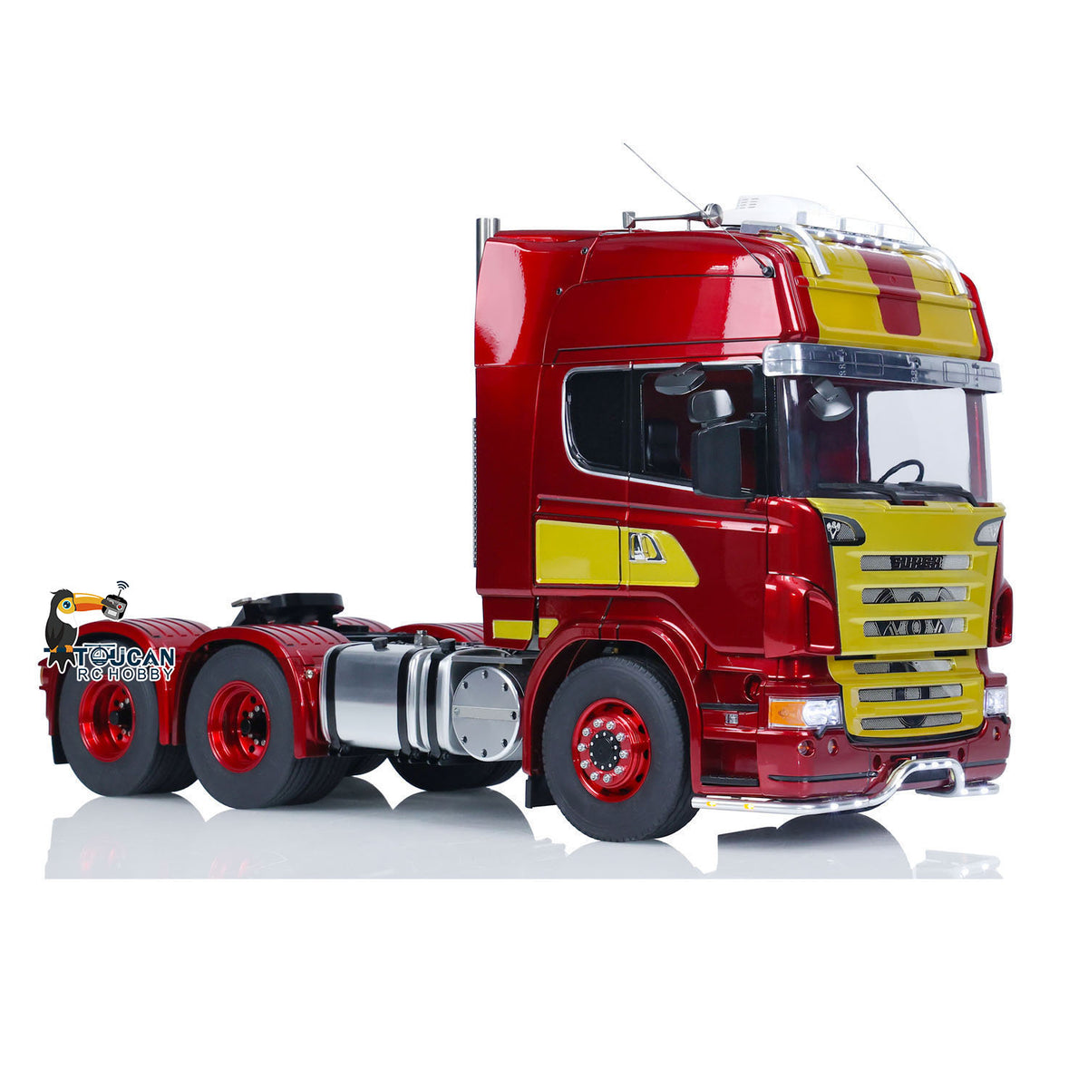 TOUCAN RC HOBBY LESU 1/14 6x6 RC Sattelzugmaschine Metallchassis ferngesteuerte Autos Licht Sound