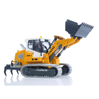 TOUCAN RC HOBBY Yi Gong 1:50 RC Electric Lifting Loader LR636 RTR Remote Controlled 2.4G Construction Vehicle Metal Bucket Tracks Ripper Light Sound Battery USB
