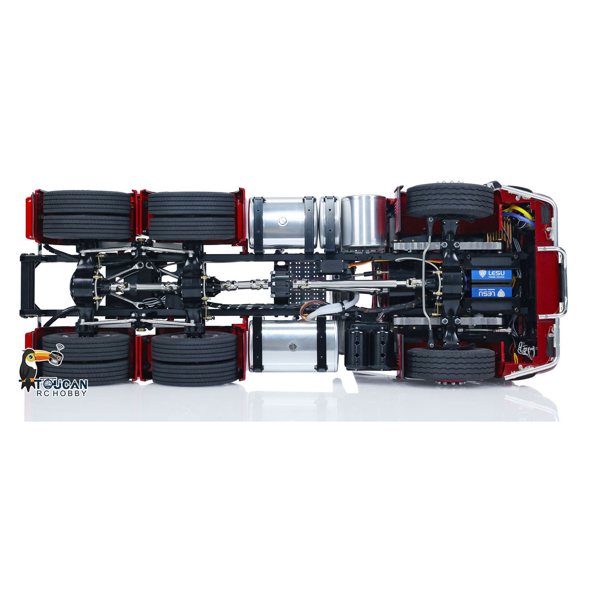 TOUCAN RC HOBBY LESU 1/14 6x6 RC Sattelzugmaschine Metallchassis ferngesteuerte Autos Licht Sound