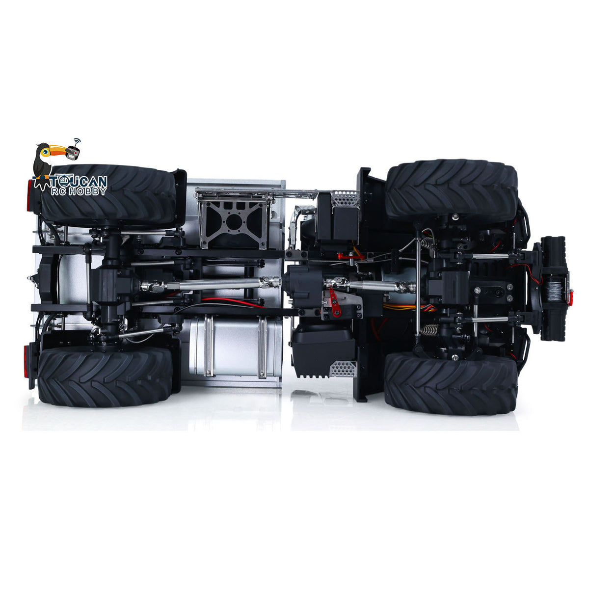 TOUCAN RC HOBBY Kabolite 5501 1/14 Metal RC Dumper Electric Lifting ATV Off Road Truck Lorry 4X4 Axle Differential Lock 2-Speed Transmission Light Sound System