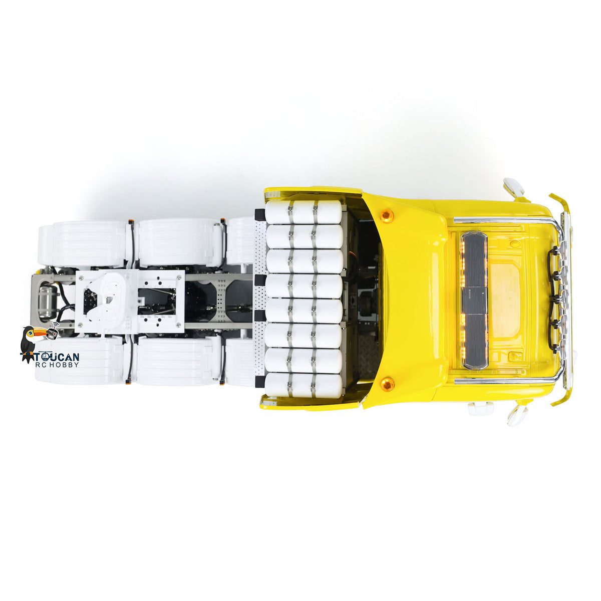 TOUCAN RC HOBBY ScaleClub 770S Échelle 1/14 8x8 Camion Tracteur RC RTR Voiture Électrique Radiocommandée Châssis Métallique Boîte de Vitesses à 3 Rapports Phare Système Sonore