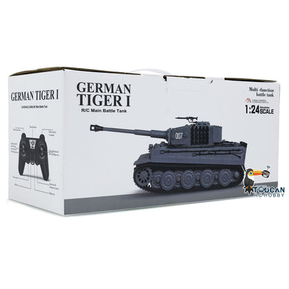 TOUCAN RC HOBBY HY Model 1/24 217 007 RC Battle Tank Tiger I Remote Control Military Tanks Armored Panzer Infrared Combat USB Assembled Painted