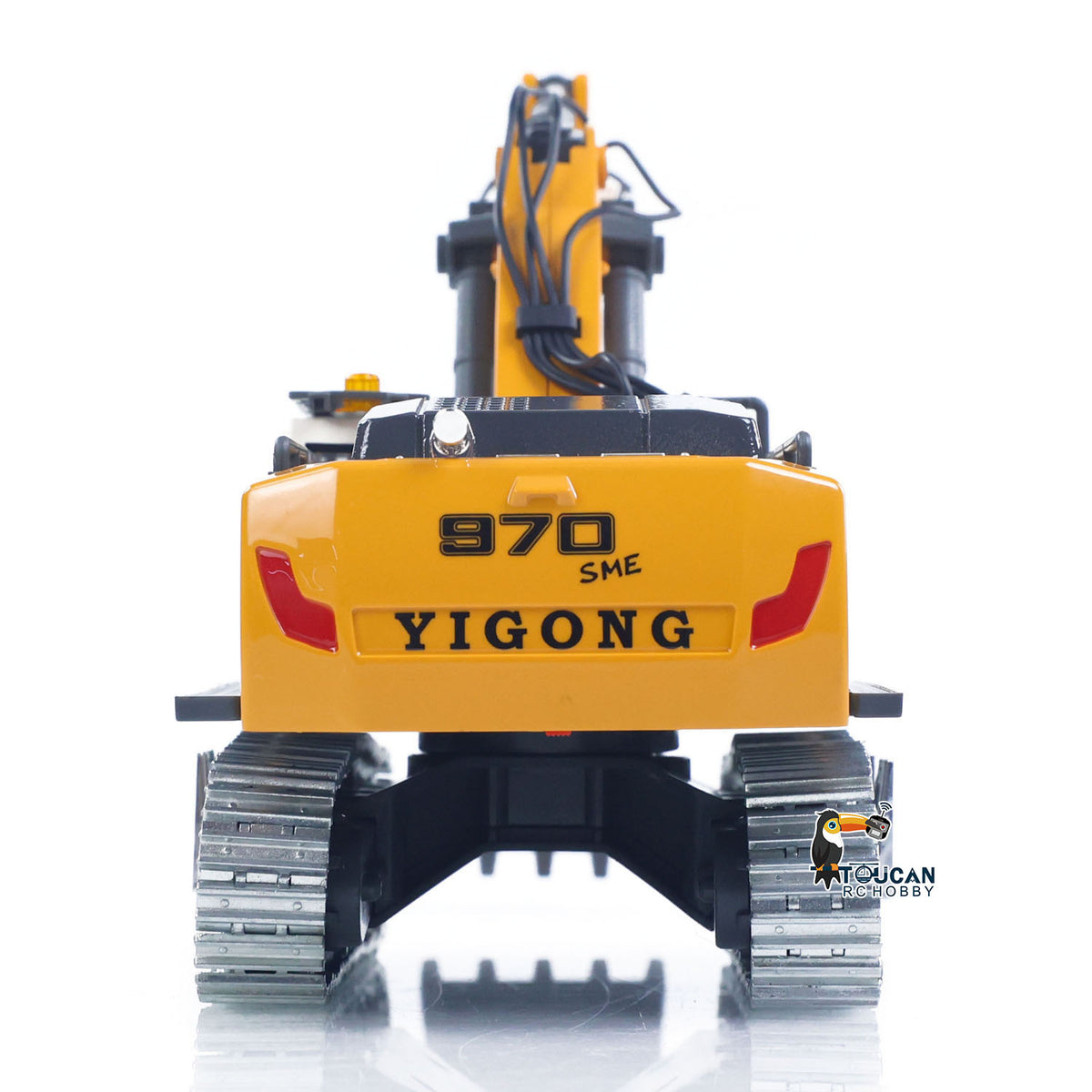 TOUCAN RC HOBBY Yi Gong Fast Free Shipping 1/50 RC Excavator K970 Engineering Vehicle Remote Control Electric Lifting Digger Metal Bucket Tracks Light Sound RTR Battery