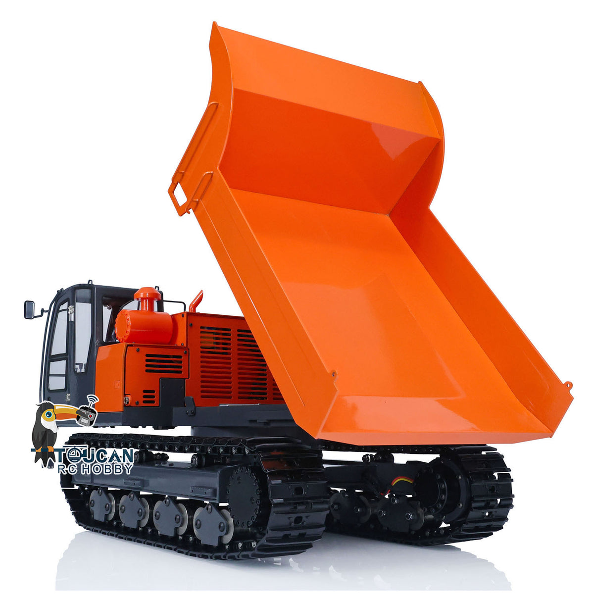 TOUCAN RC HOBBY JZModel Metal 1/12 EG110R RC Hydraulic Tracked Truck Painted and Assembled Vehicles FlySky I6S Radio Control Dumper Car Model