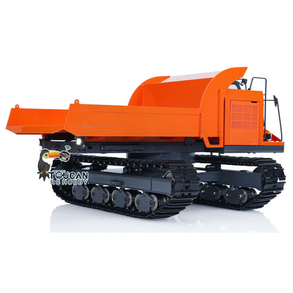 TOUCAN RC HOBBY JZModel Metal 1/12 EG110R RC Hydraulic Tracked Truck Painted and Assembled Vehicles FlySky I6S Radio Control Dumper Car Model