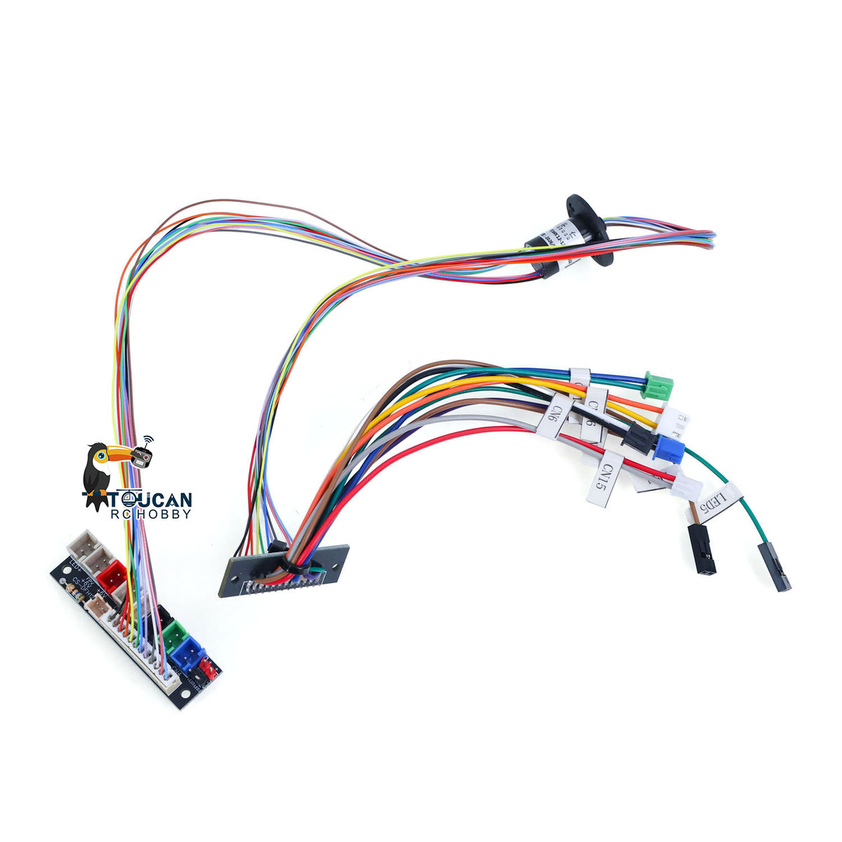 TOUCAN RC HOBBY US Stock 1/16 Scale Heng Long 6.0 7.0 RC Tank Models Upgraded Part Electric Slip Ring 12P DIY for 360 Degree grees Rotating Gear